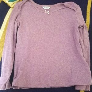 Mini Boden LS purple basic tee, size 2-3Y